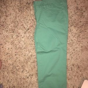 Loft cropped green pants